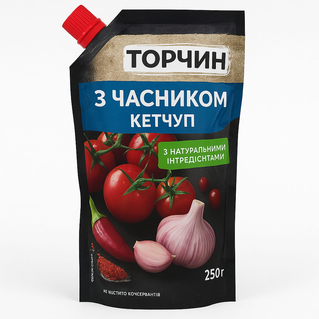 Кетчуп Торчин з часником — 250 г