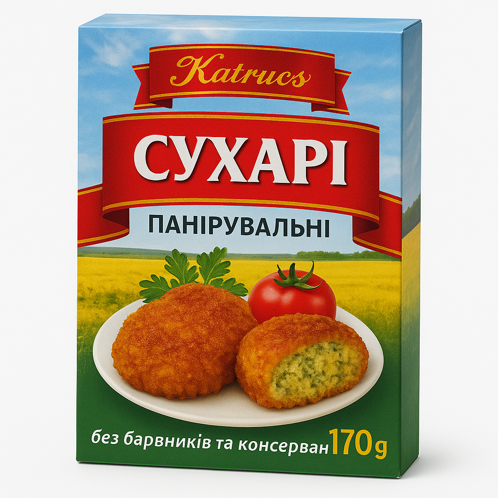 Сухарі панірувальні, 170 г.