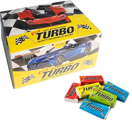 TURBO CHEWING BUBBLE GUM 1X100 PCS TURBO CHEWING BUBBLE GUM 1X100 PCS