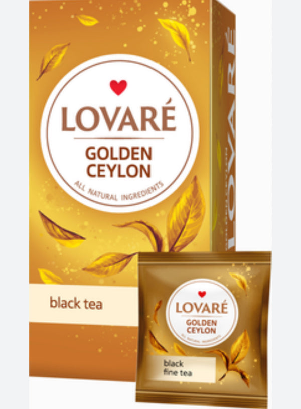 Lovare чай "Золотой Цейлон" черный 24*2г