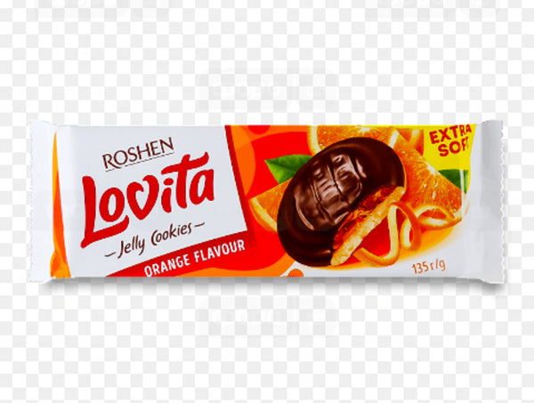 ROSHEN Печенье Lovita Jelly Cookies Апельсин 135г