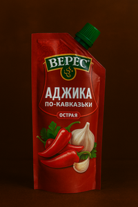 Аджика по-кавказски острая 130г дойпак Верес 130г