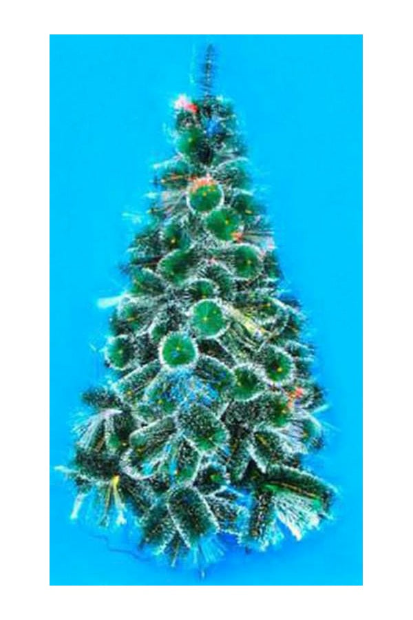 Новогодняя искуственная ёлка "Пихта" с изменяющими цвет волокнами, 80 см