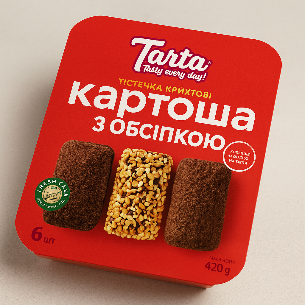 Тістечка “Картопля” з обсипкою Tarta, 420 г