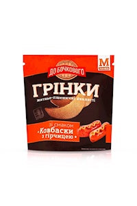 Гренки волнистые ржано-пшеничные со вкусом «Колбаски с горчицей» 90г