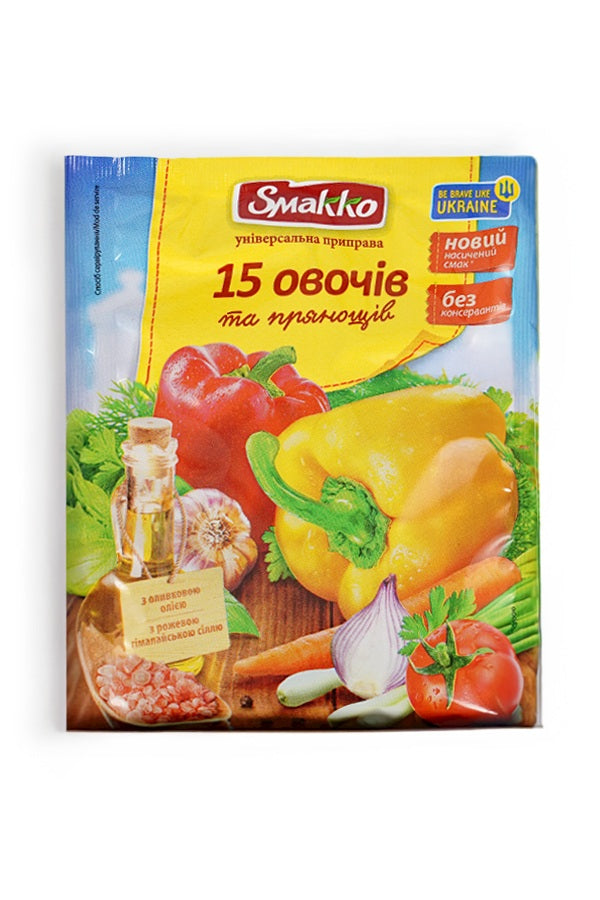 Pripravka Приправка универсальная "15 овощей и прянностей" 70г