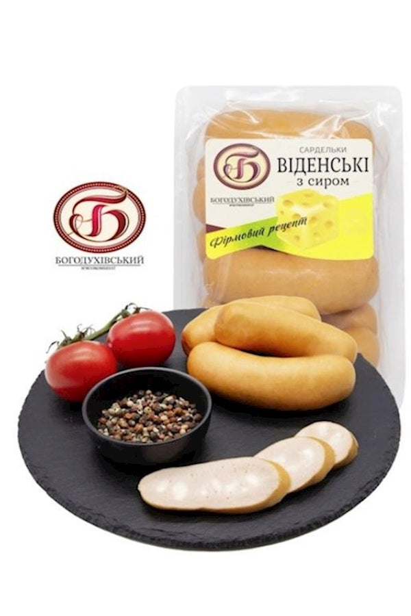Сардельки с сыром копченые ca.700г 1/5,5кг Bogoduhowskij