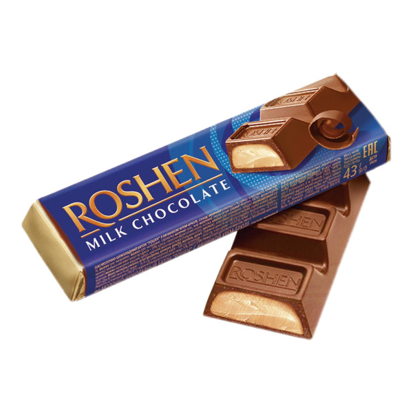 ROSHEN Батончик шоколадно-молочный нач.крем-брюле 43 г