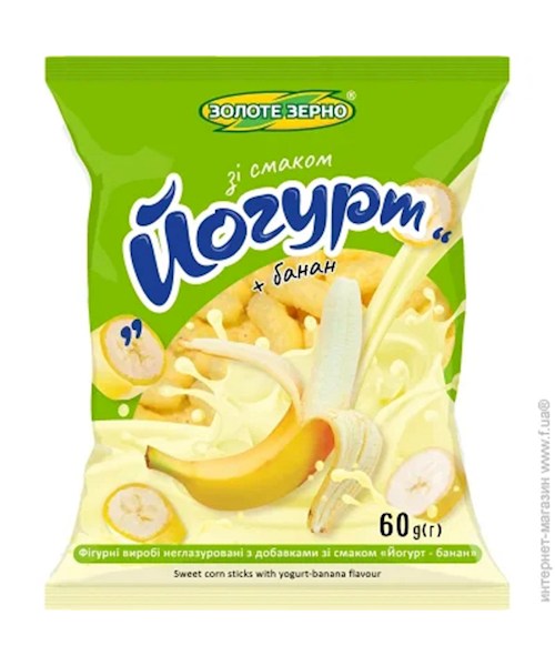 Курурузные сладкие палочки со вкусом йогурт-банан 60г