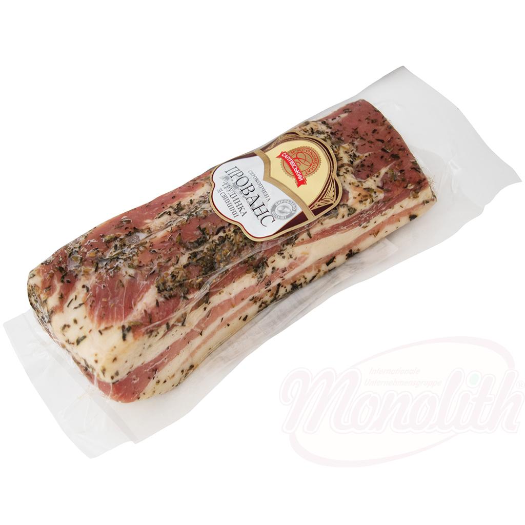 Saltiwski Mjasokombinat - Бекон «Прованс» по-украински, варено-копченый, приправленный