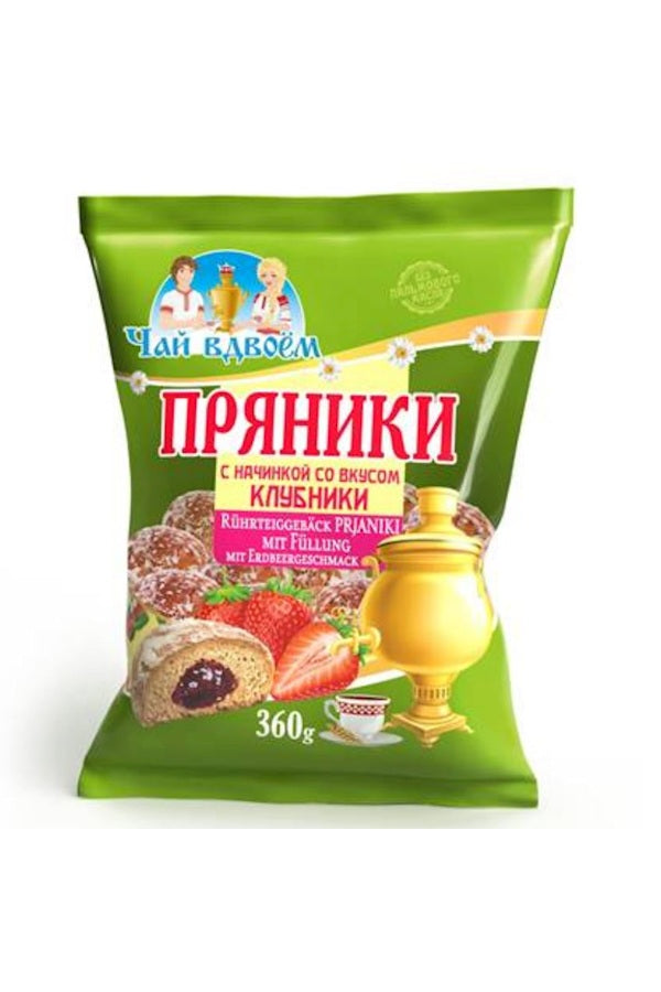 Пряники с клубничной начинкой 360г Чай вдвоем