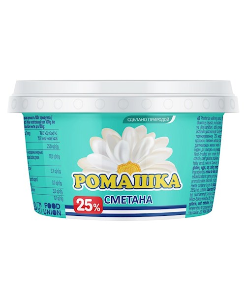 Сметана Ромашка 25% 180г
