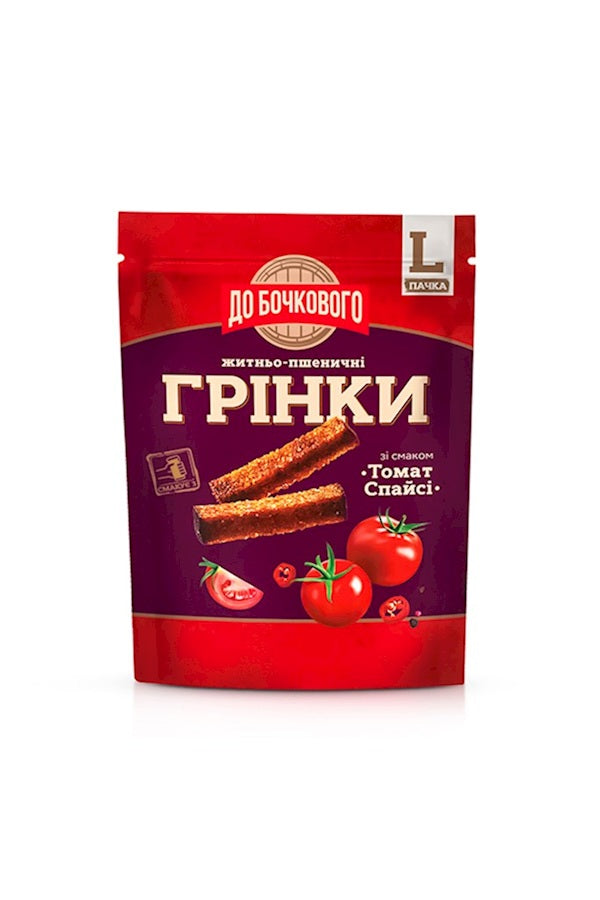 Гренки ржаные-пшеничные со вкусом «Томат спайси» 130г