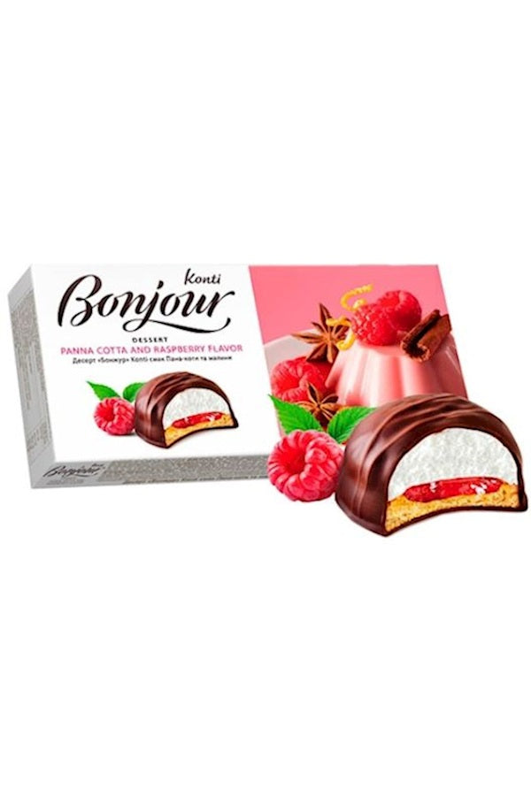 Десерт Бонжур вкус Панна-котты и малины 232г 1/9