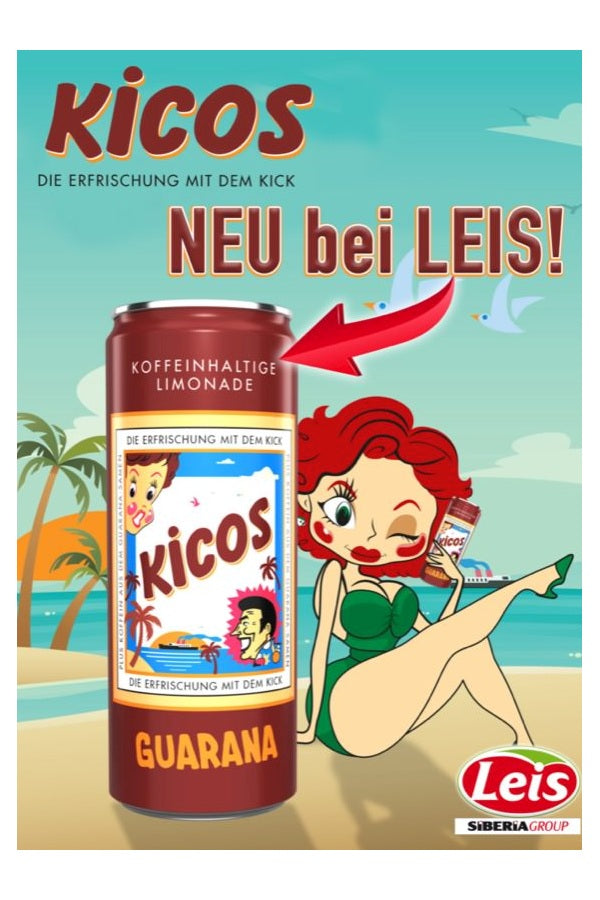 Kicos Guarana лимонад 330 мл