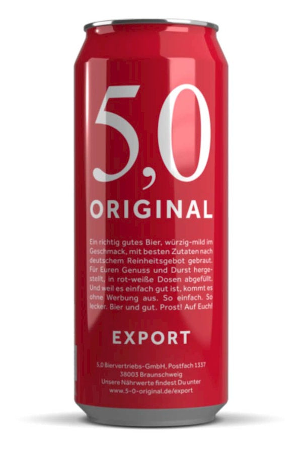 Пиво 5,0 Original Export 0,5л 5,2 %,
