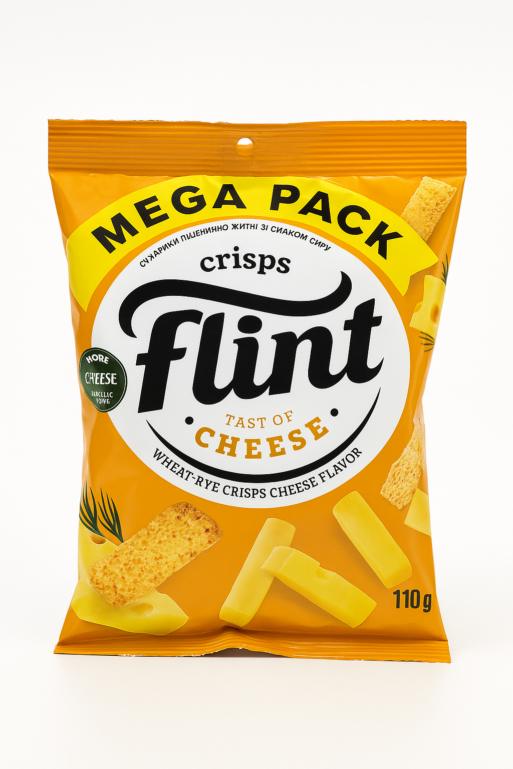 Сухарики “Flint” зі смаком сиру, 110 г