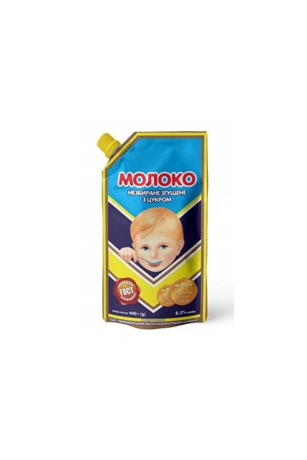 Первомайск Сгущённое молоко 8,5%, 440г дой-пак