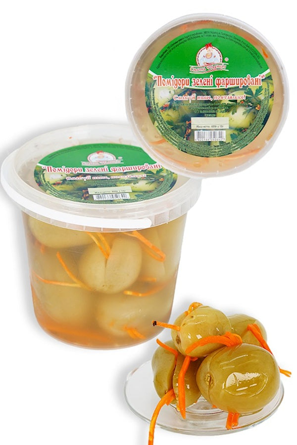 "Вкусная Традиция" Помидоры зеленые, фаршированные 600г