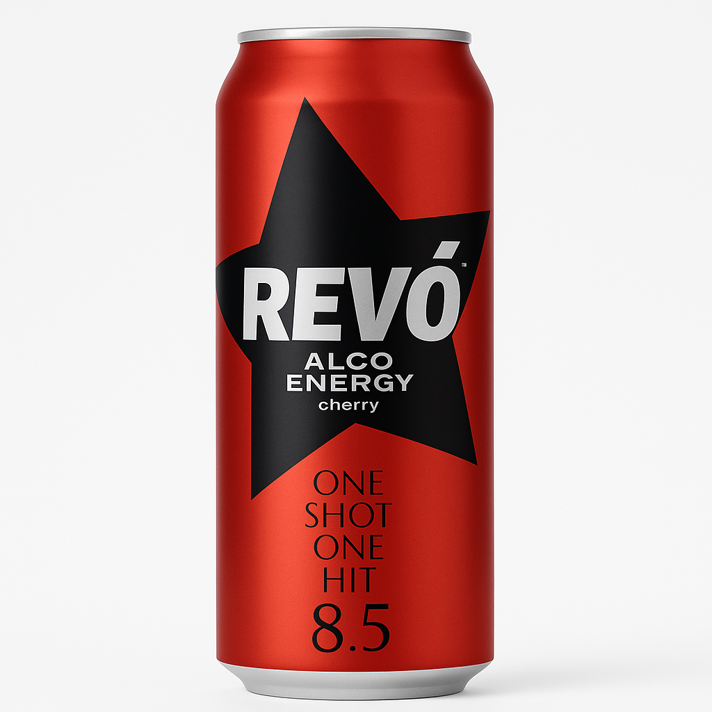 REVO Alco Energy Cherry — алкогольний енергетичний напій Алк.: 8,5% | Смак: вишня