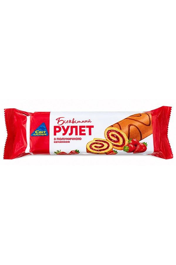 UA День&день Бисквитный рулет со клубники 170г