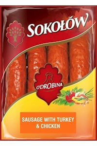 PL Sokolow Колбаса с индейкой и курицей ок. 1 кг.