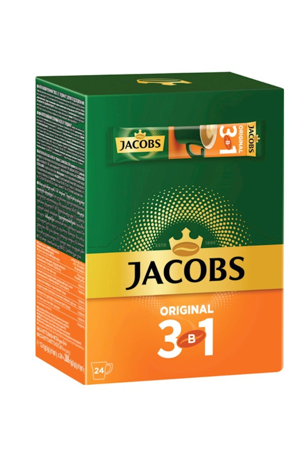 RO Jacobs Кофе растворимый 3 в 1 Классический, 15,2г*24шт.