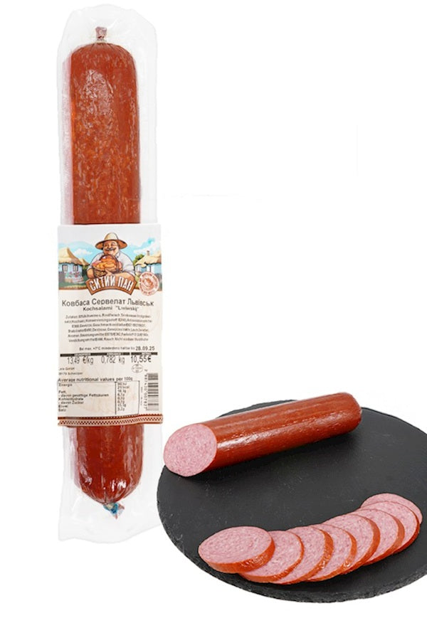 Сытый Пан Колбаса Сервелат Львовский ок.700г