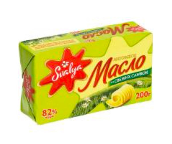 Cливочное масло 82% жирности 200г