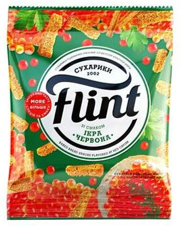 Flint Сухарики пшенично-ржаные со вкусом «Красная икра» 70г
