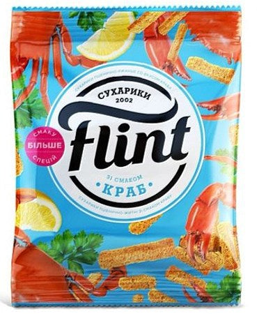 Flint Сухарики пшенично-ржаные со вкусом «Краб» 70г