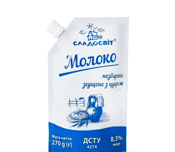 Сладосвит Молоко цельное сгущенное с сахаром 8,5% 270 г