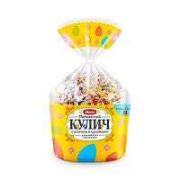 Кулич пасхальный с изюмом и декором M&M's драже 350г