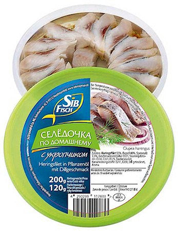 Филе сельди в масле с укропом 200г