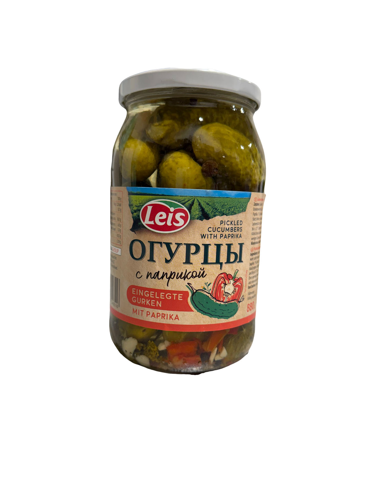 Огурцы со сладкой паприкой 900мл Leis