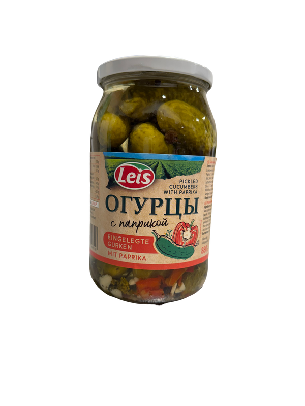 Огурцы со сладкой паприкой 900мл Leis
