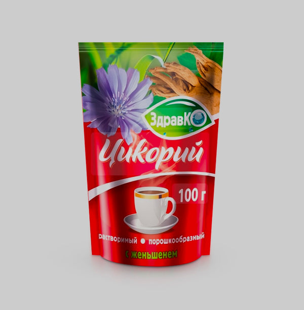 Цикорий растворимый-порошкообразный с женьшенем 100 г