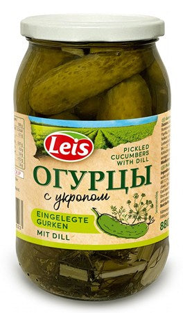 Огурцы с укропом бабушкины 880 гр