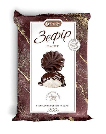 Зефир «Флирт» с ароматом ванили в кондитерской глазури 200г
