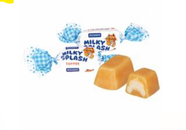Конфеты неглазированные из ирисоподобной массы (тоффи) ""Milky Splash"" с молочной начинкой 200г