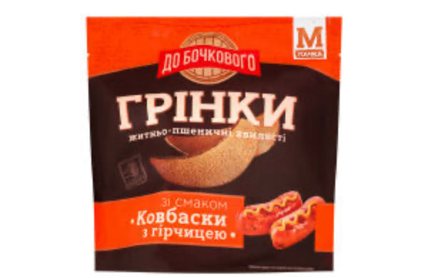 Do Bochkowogo Гренки волнистые ржано-пшеничные со вкусом «Колбаски с горчицей»