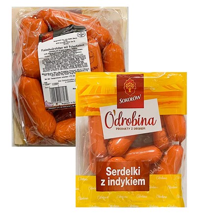 Sokolow Сардельки из Индейки ок. 1 кг.