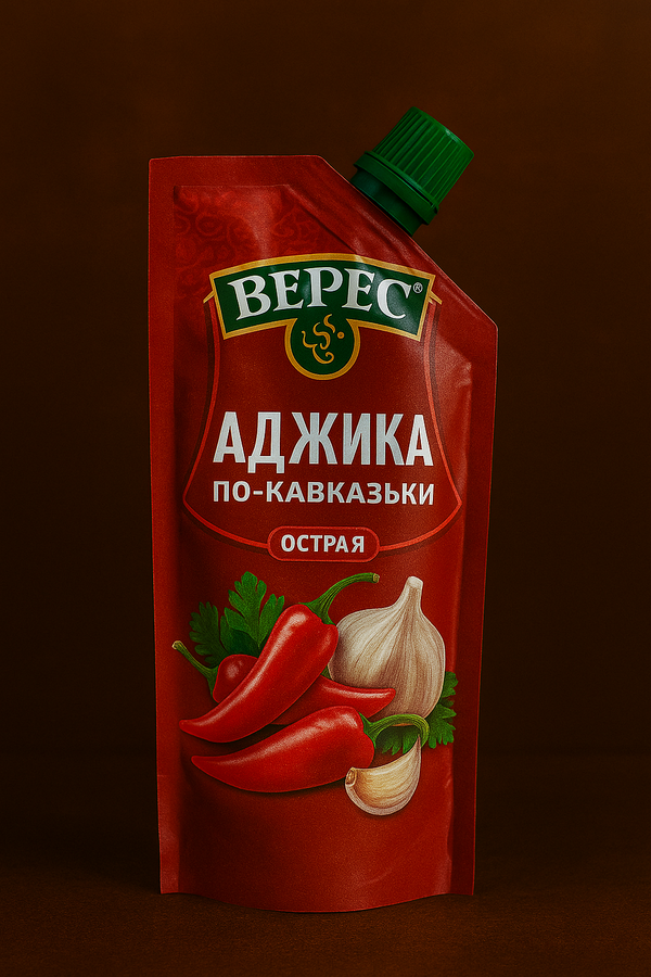 Аджика по-кавказски острая 130г дойпак Верес