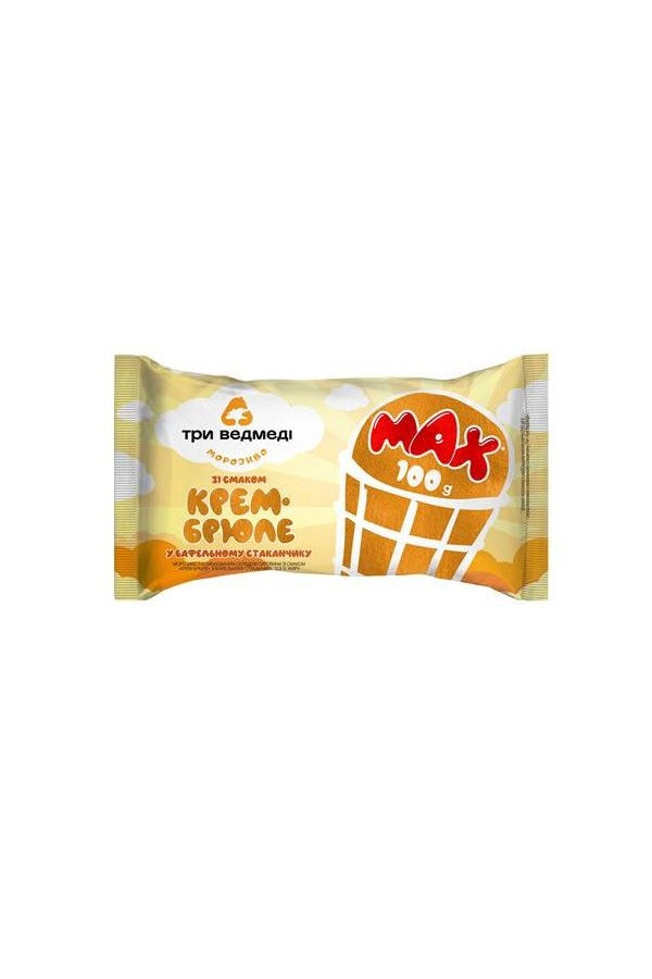 Мороженое в вафельном стаканчике со вкусам "Крем-