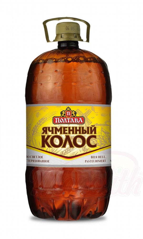 Bier "Yachmennyi kolos" hell, pasteurisiert 4,4% vol.