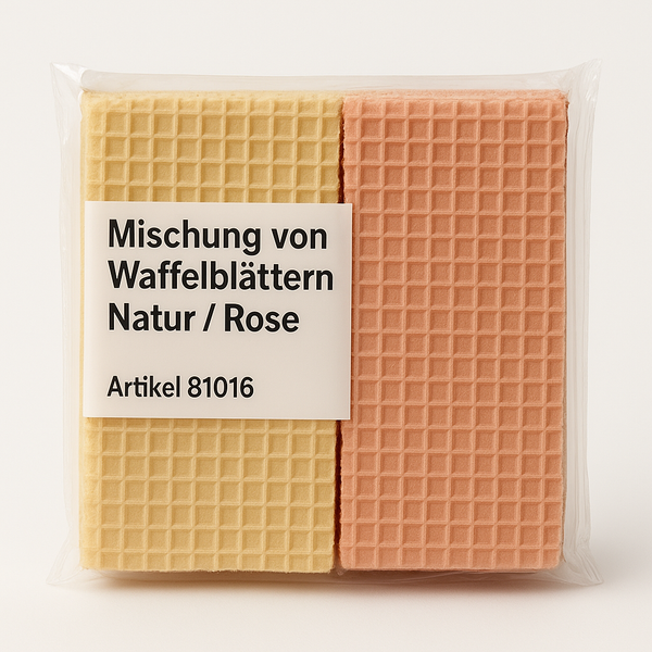 Mischung von Waffelblättern "Natur / Rose"