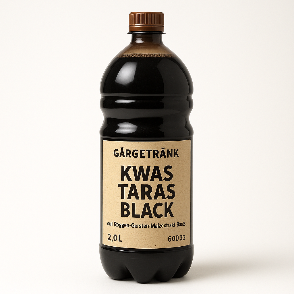 Gärgetränk "Kwas Taras Black" auf Roggen- Gersten-Malzextrakt-Basis