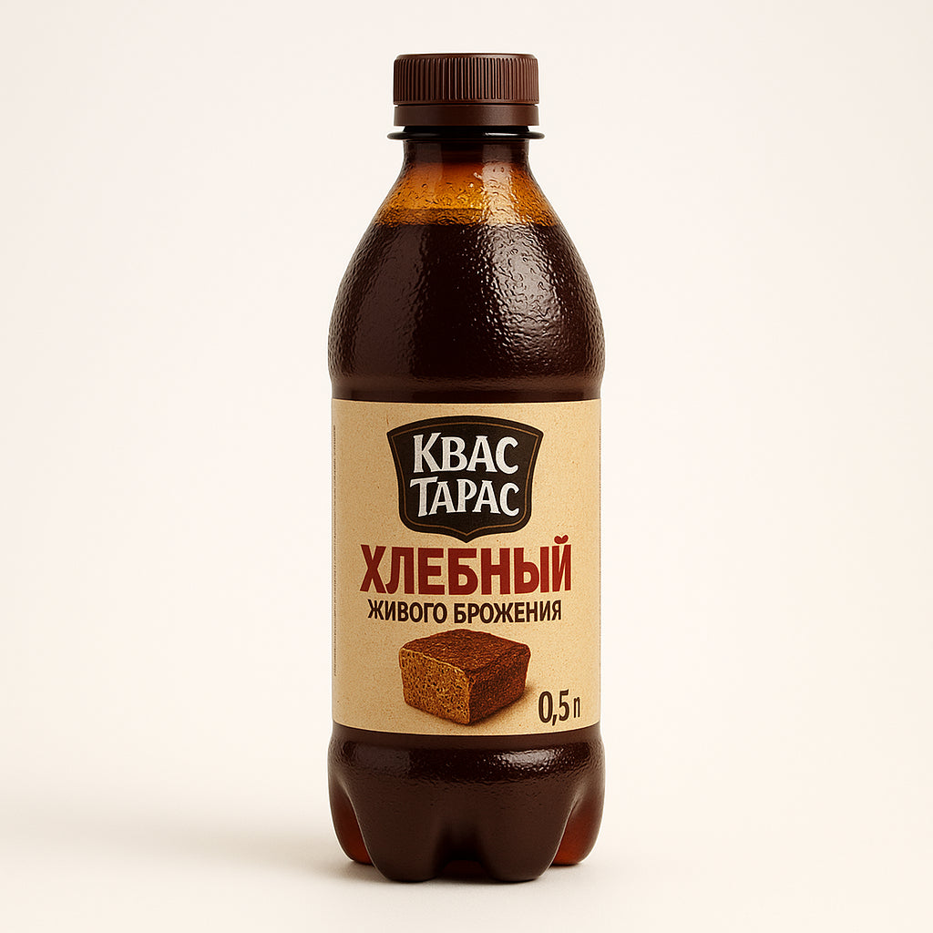 Квас Тарас Хлебный Живого брожения 0,5л DPG