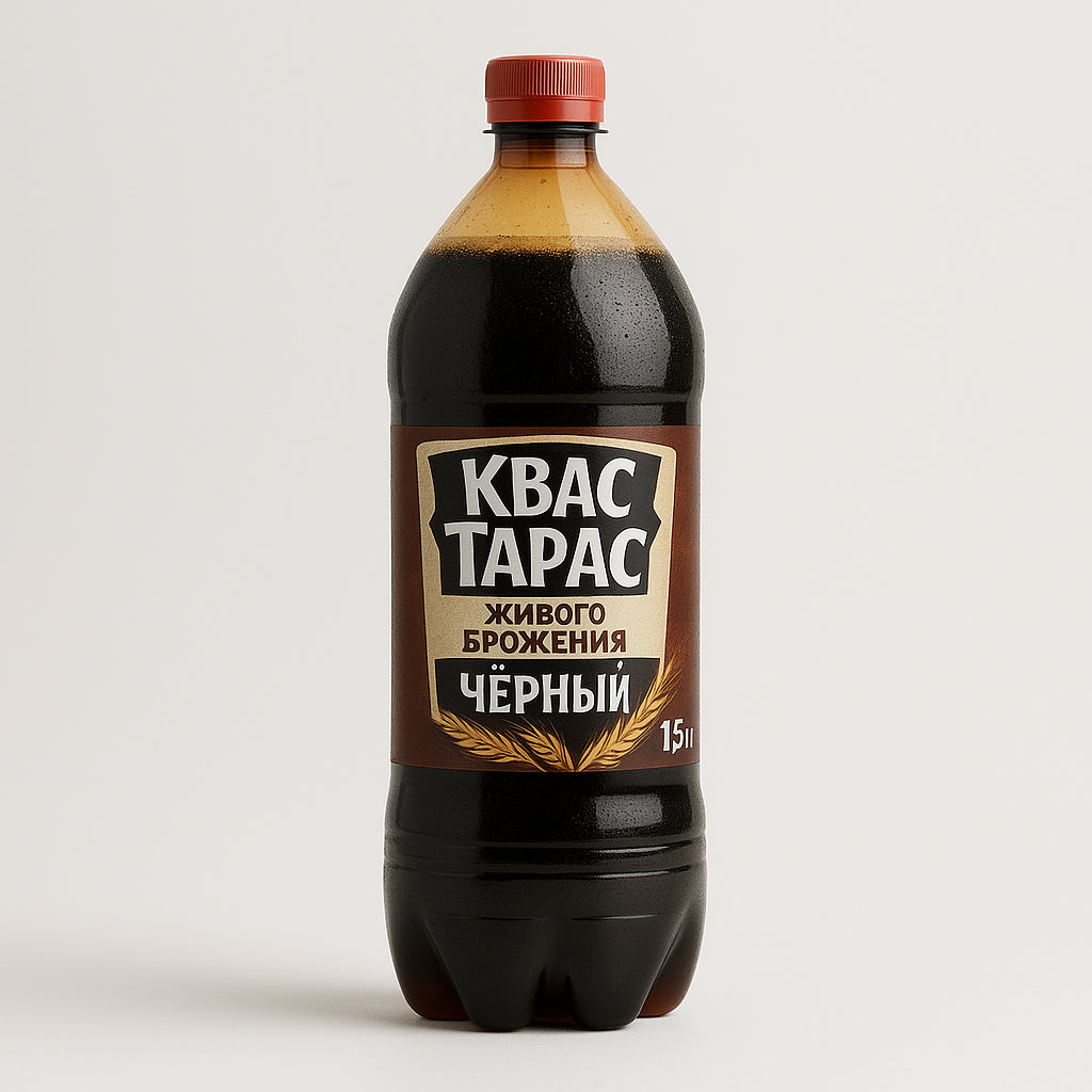 Квас Тарас Живого брожения Черный 1,5л DPG